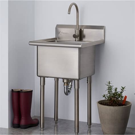 trinity free standing laundry sink